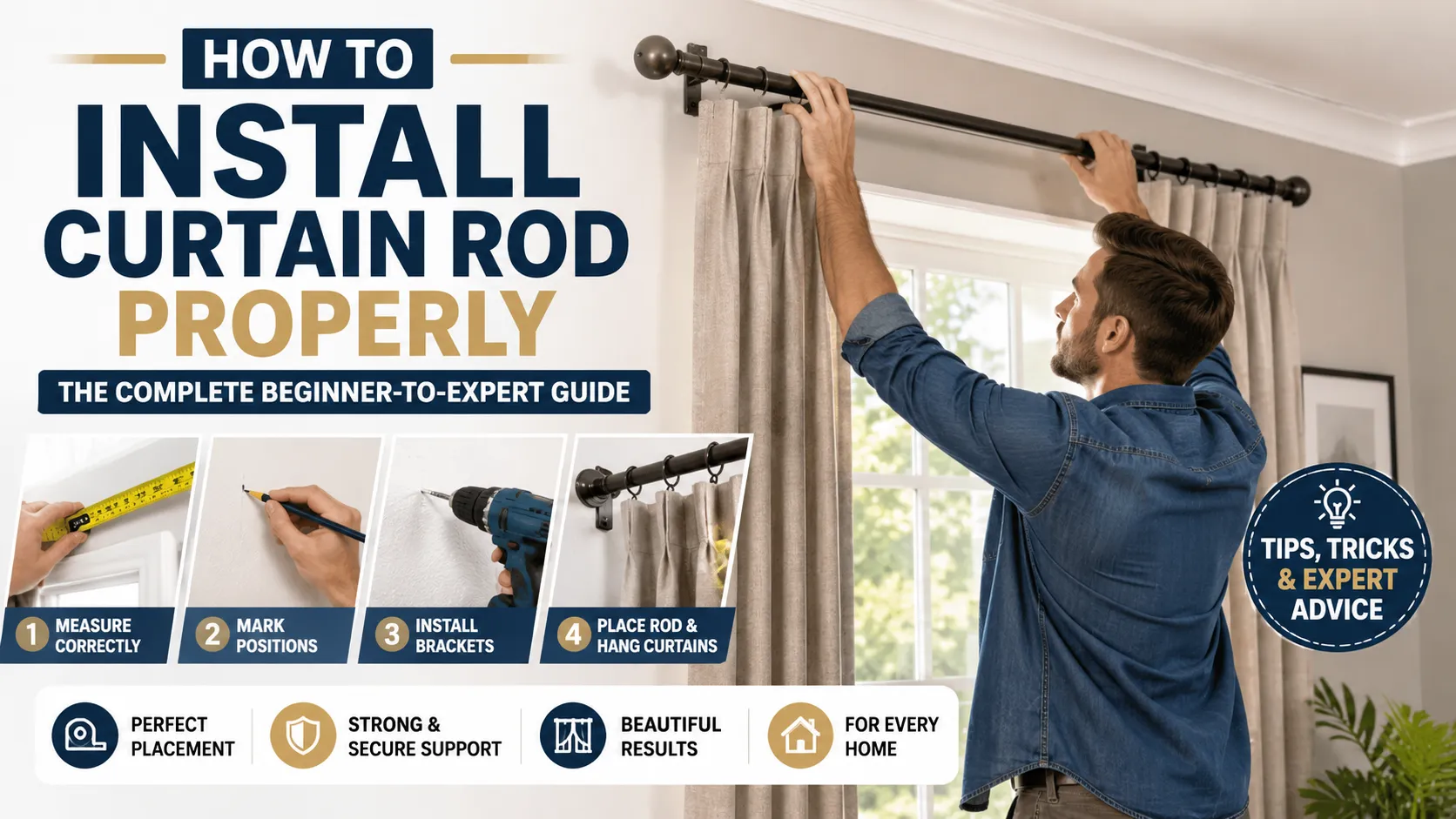 How to Install Curtain Rod