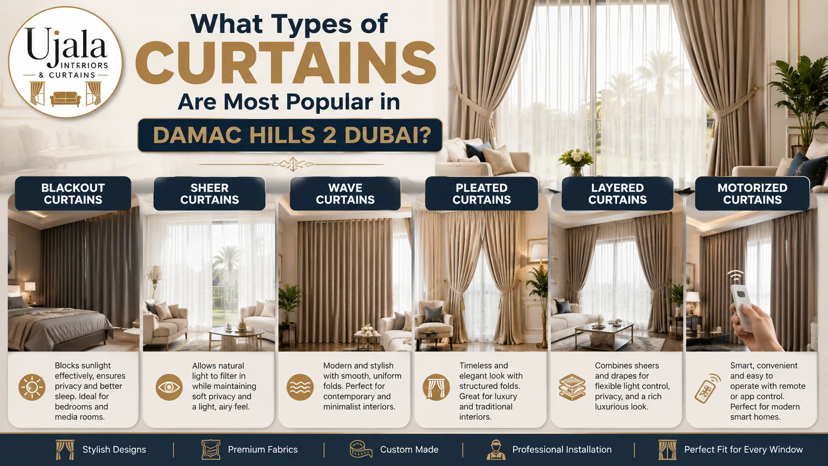 Best Curtains in DAMAC Hills 2 Dubai: Complete Guide to Stylish, Functional & Luxury Window Treatments 2 What Types of Curtains Are Most Popular in DAMAC Hills 2 Dubai