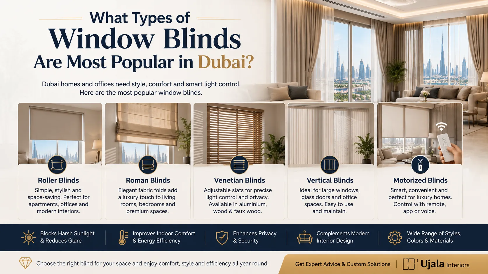 What Types of Window Blinds Are Most Popular in Dubai