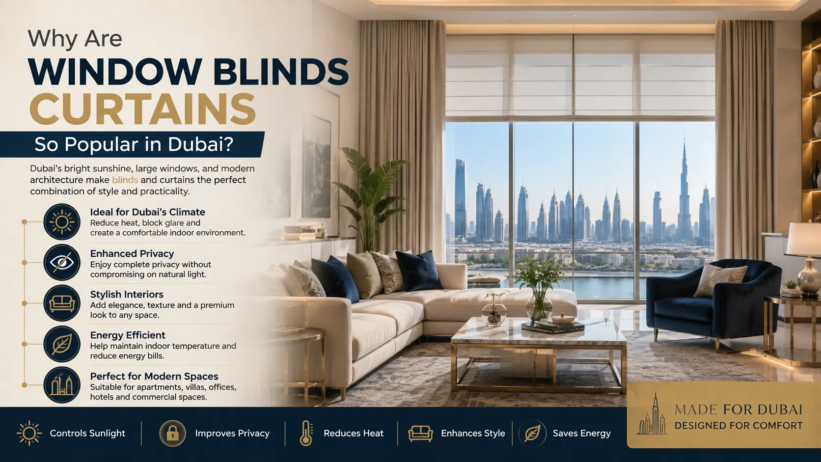 Why Are Window Blinds Curtains So Popular in Dubai