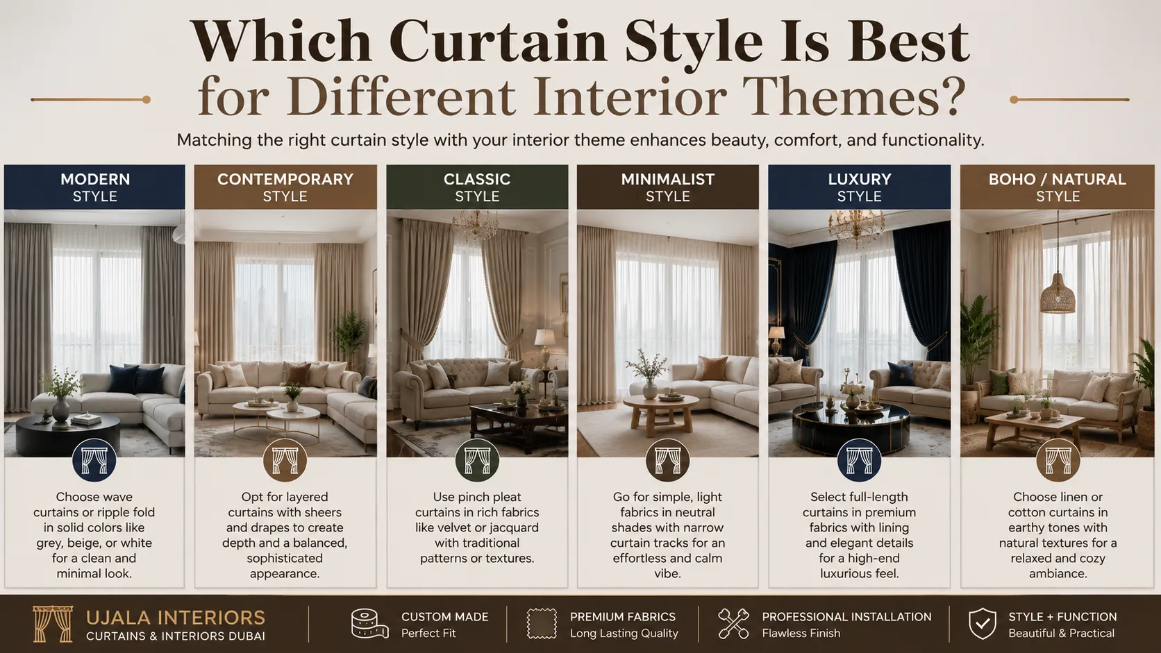 Which Curtain Style Is Best for Different Interior Themes